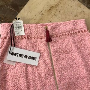 House of Holland Pink Eyelet Skirt